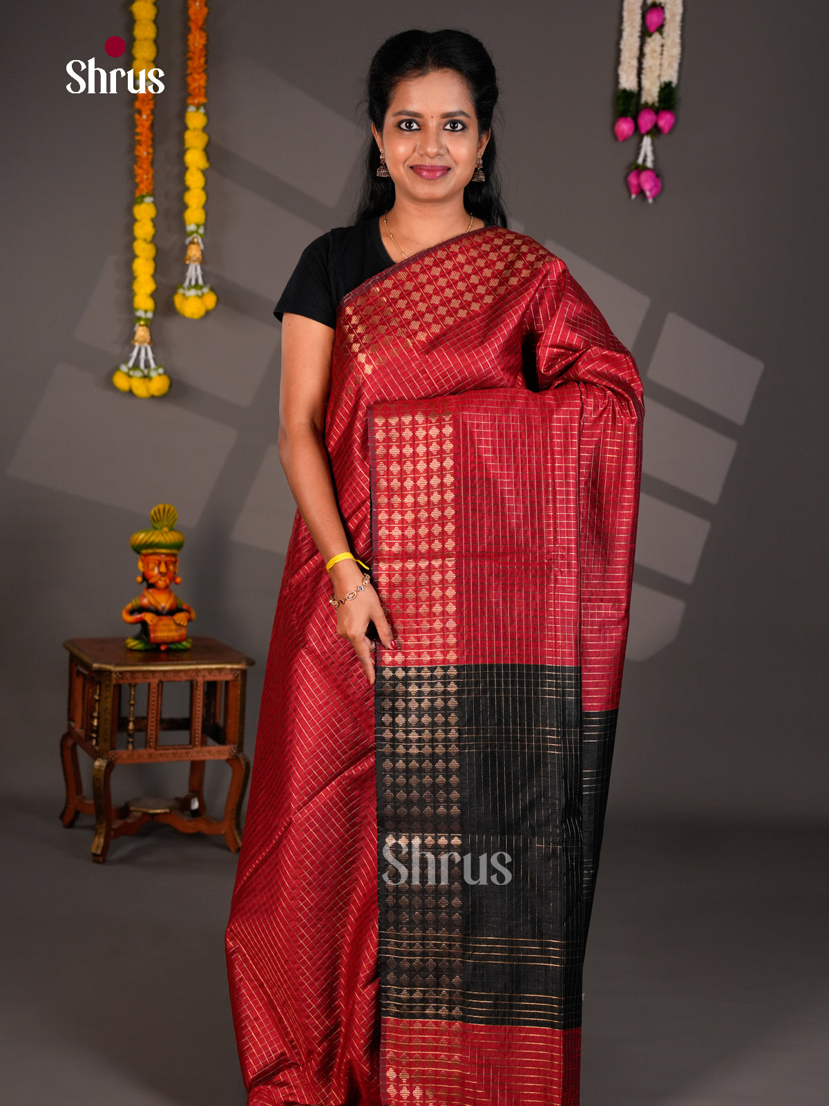 EBS26218 - Semi Rawsilk Saree - Shop on Shrus.com