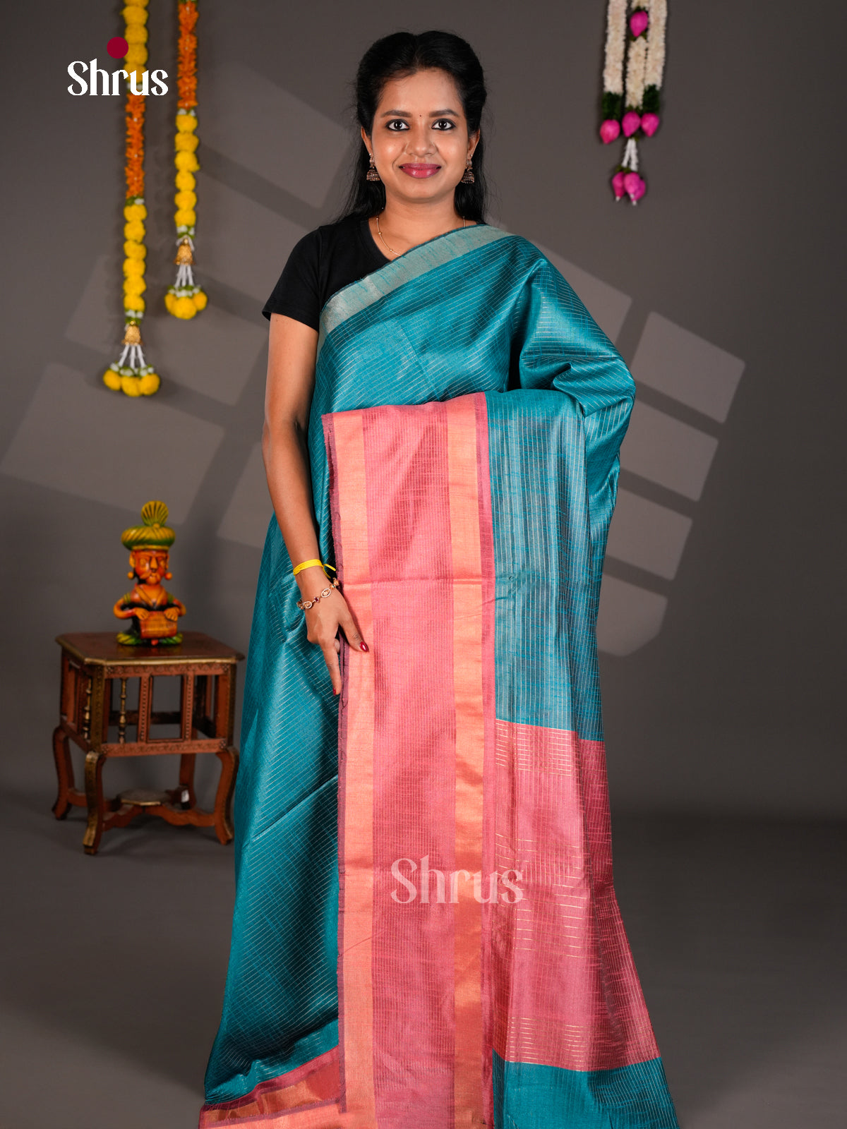 EBS26259 - Semi Rawsilk Saree - Shop on Shrus.com