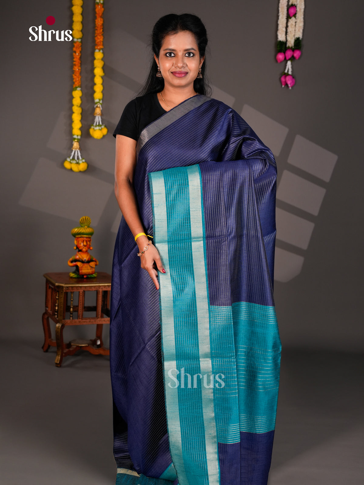 EBS26262 - Semi Rawsilk Saree - Shop on Shrus.com