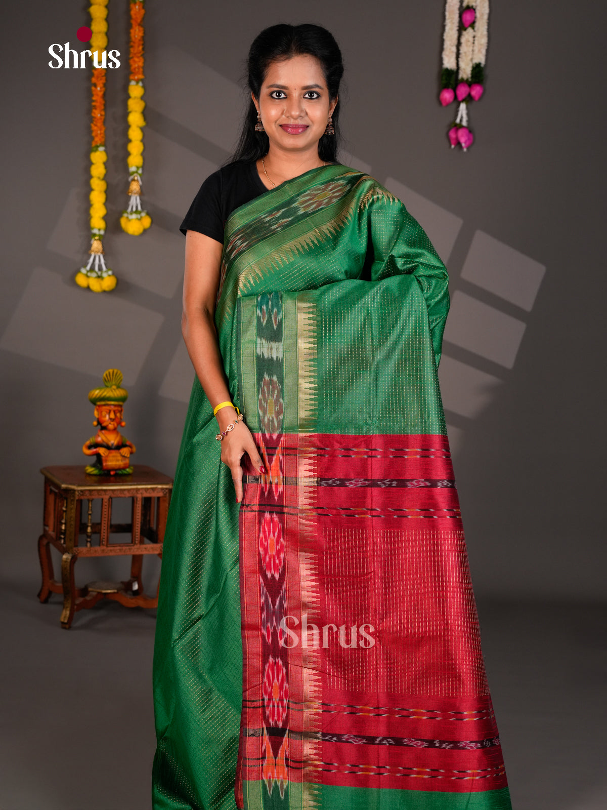 EBS26292 - Semi Rawsilk Saree - Shop on Shrus.com