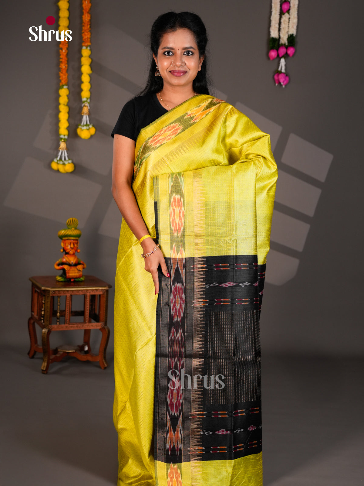 EBS26295 - Semi Rawsilk Saree - Shop on Shrus.com