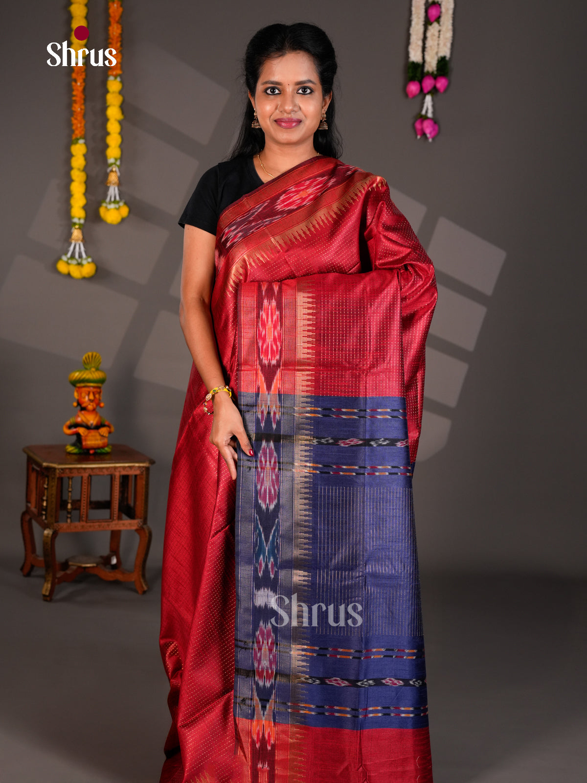 EBS26299 - Semi Rawsilk Saree - Shop on Shrus.com