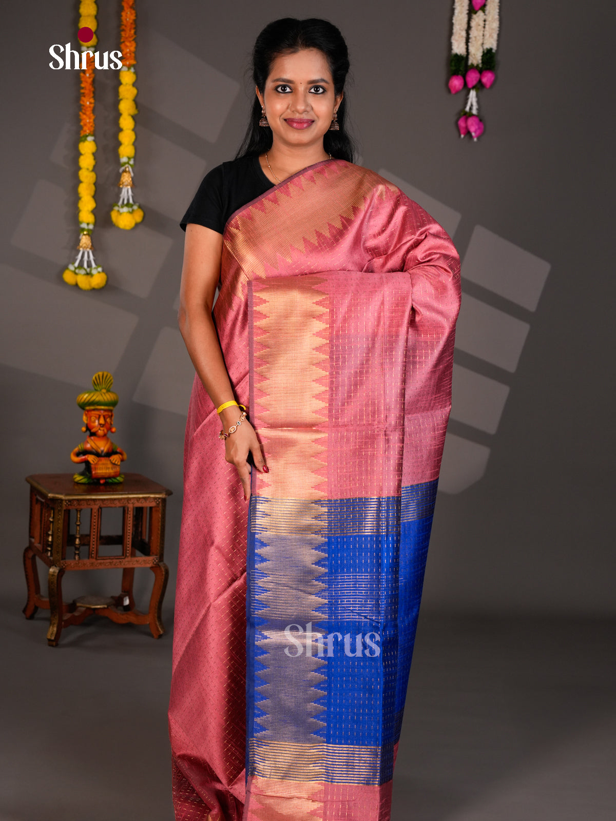 EBS26311 - Semi Rawsilk Saree - Shop on Shrus.com
