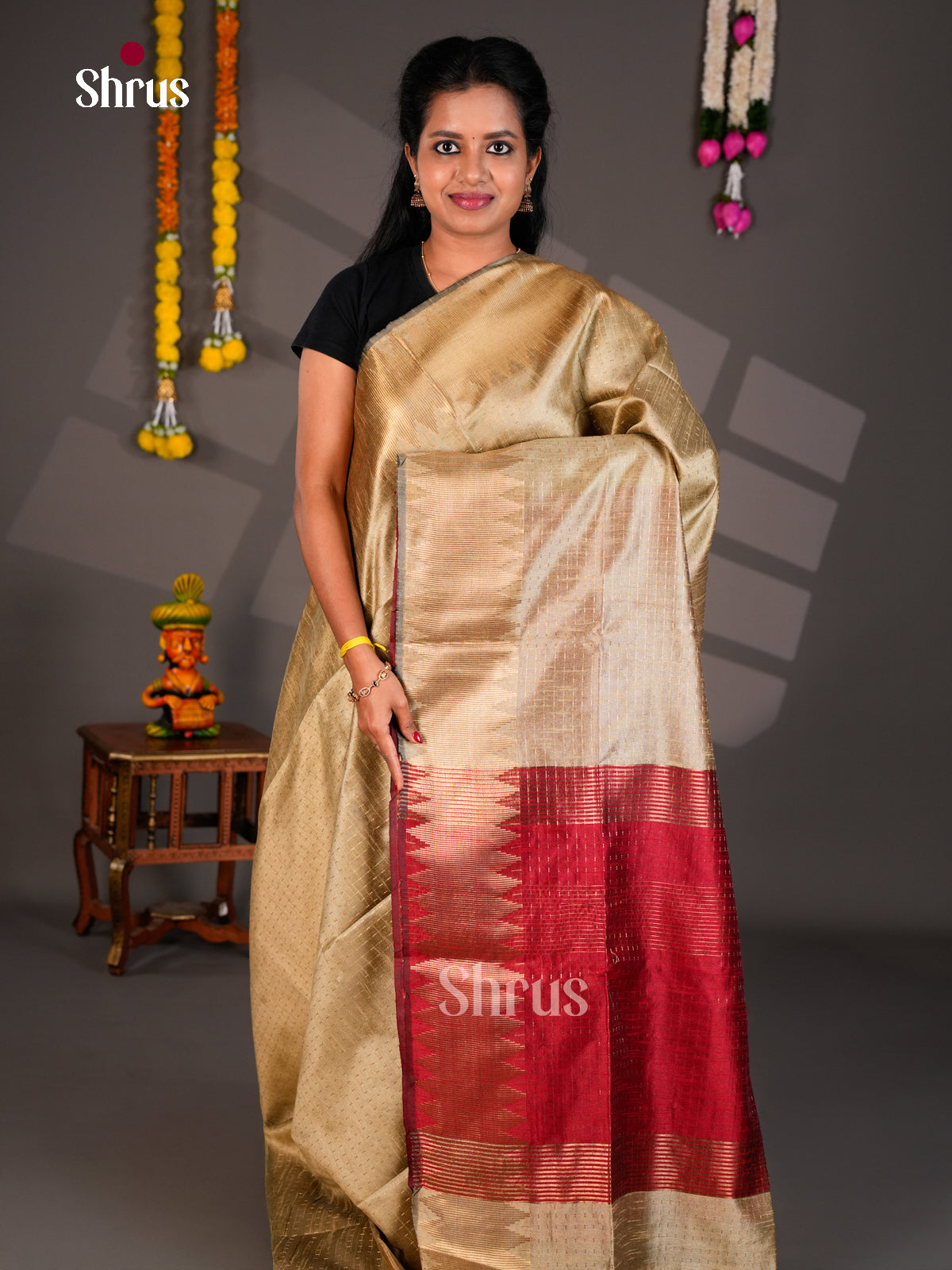 EBS26314 - Semi Rawsilk Saree - Shop on Shrus.com