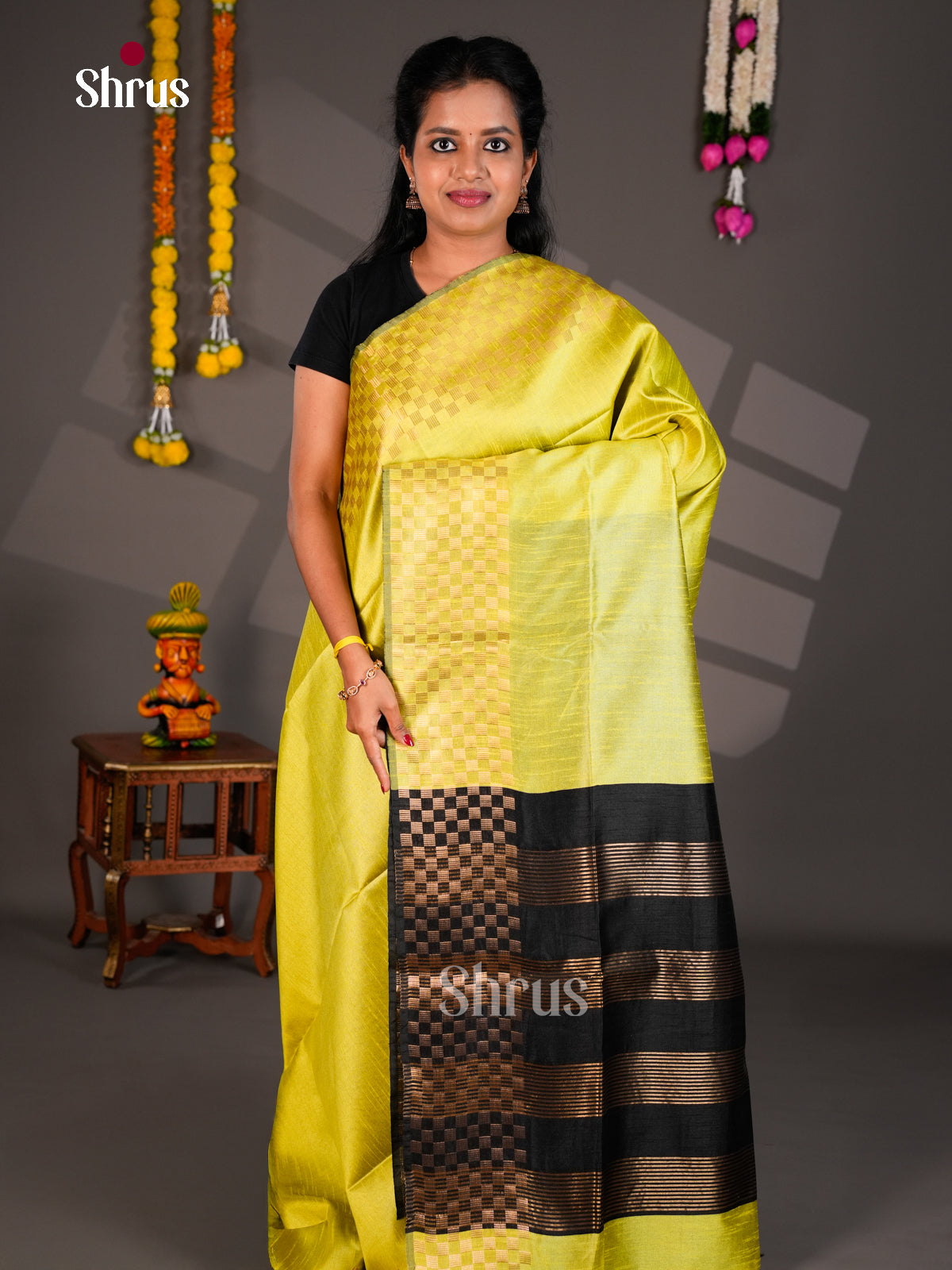 EBS26324 - Semi Rawsilk Saree - Shop on Shrus.com