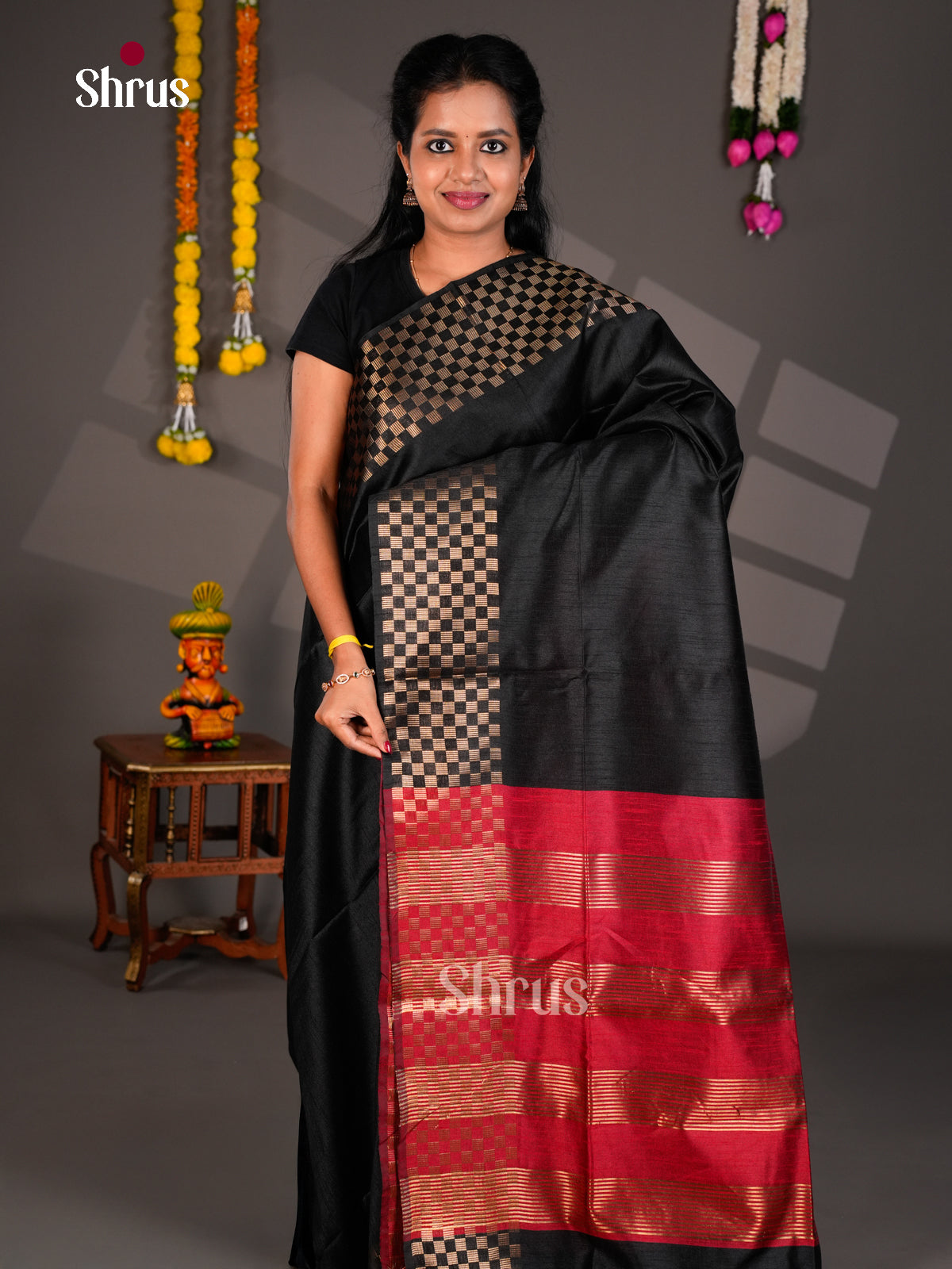 EBS26325 - Semi Rawsilk Saree - Shop on Shrus.com