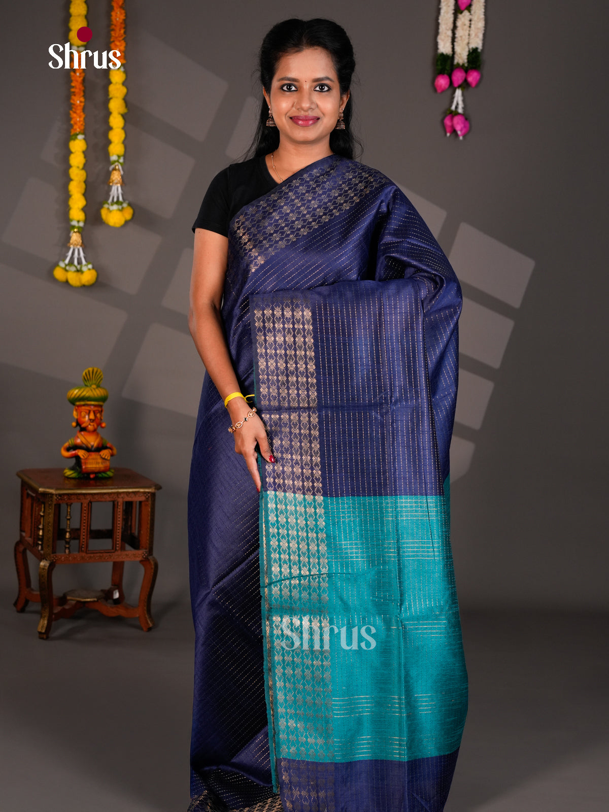 EBS26388 - Semi Rawsilk Saree - Shop on Shrus.com