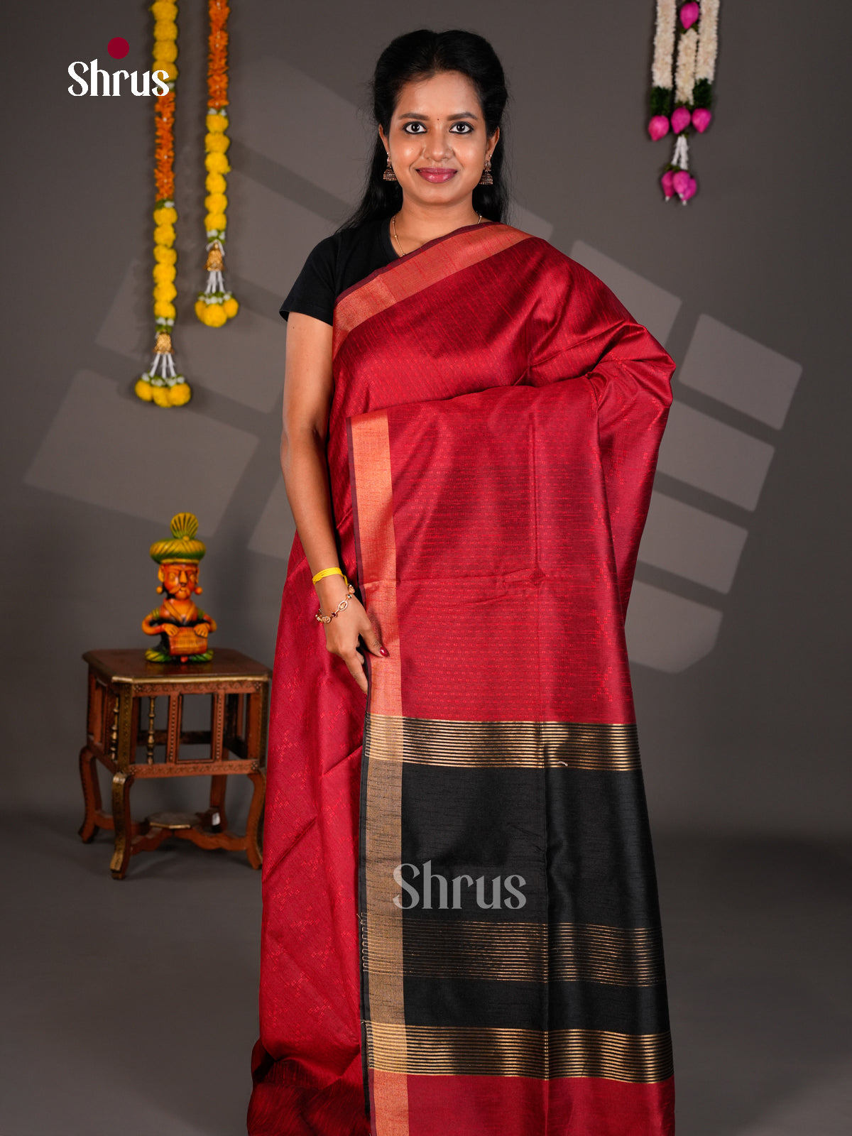 EBS26436 - Semi Rawsilk Saree - Shop on Shrus.com