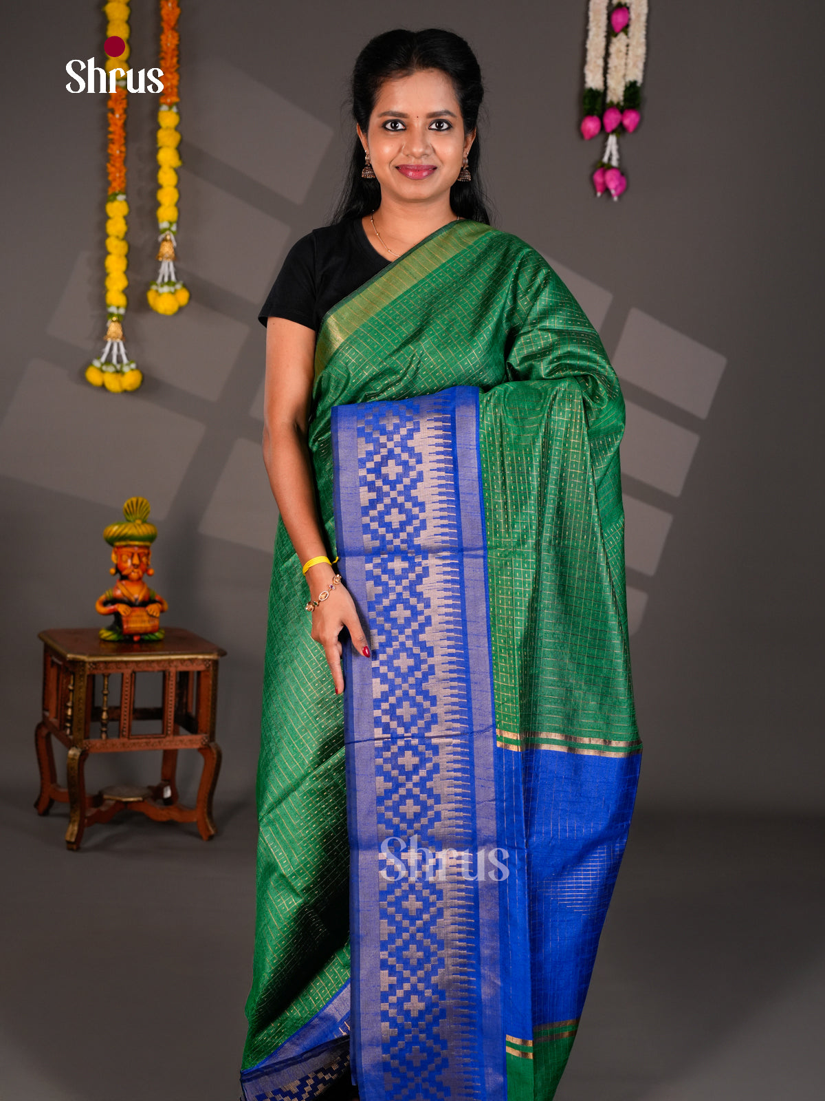 EBS26451 - Semi Rawsilk Saree - Shop on Shrus.com