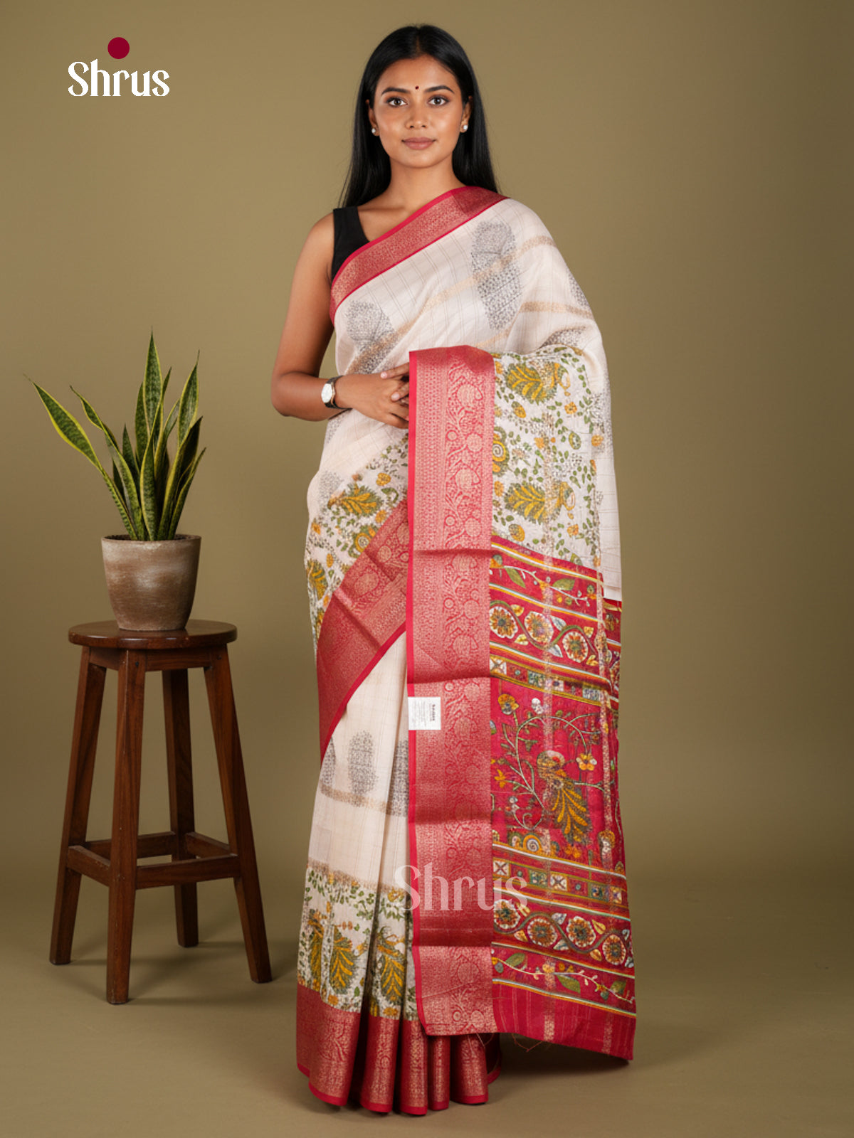 Semi Crepe Saree - EBS27002 - Shop on Shrus.com