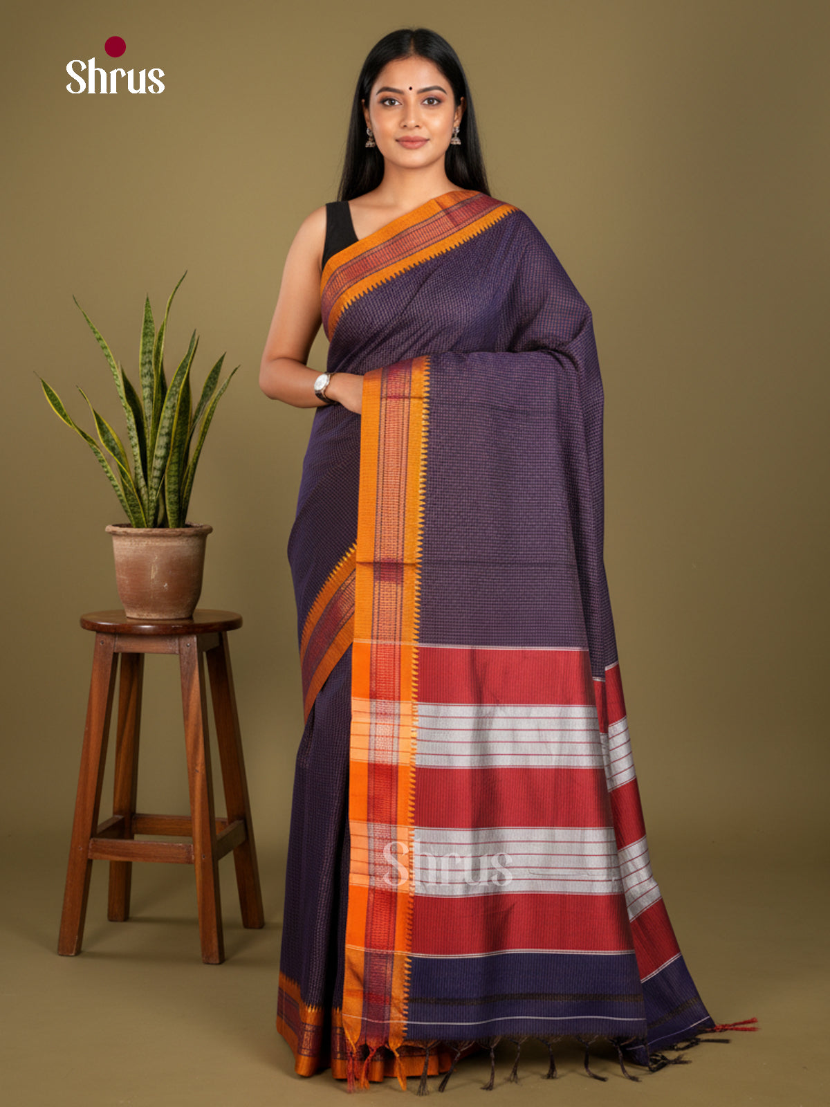 Narayanpet Cotton Saree - EBS28073 - Shop on Shrus.com