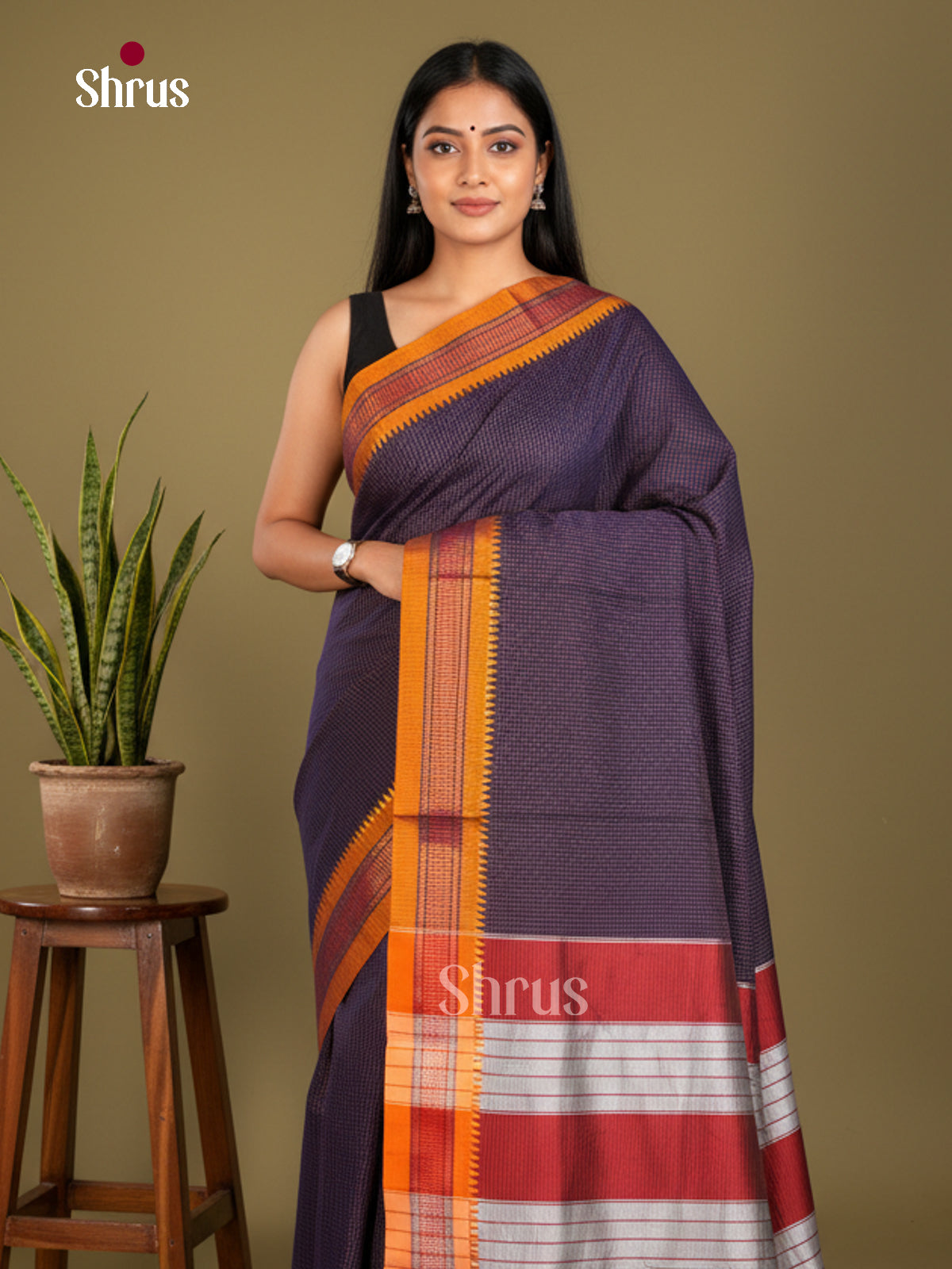 Narayanpet Cotton Saree - EBS28073 - Shop on Shrus.com