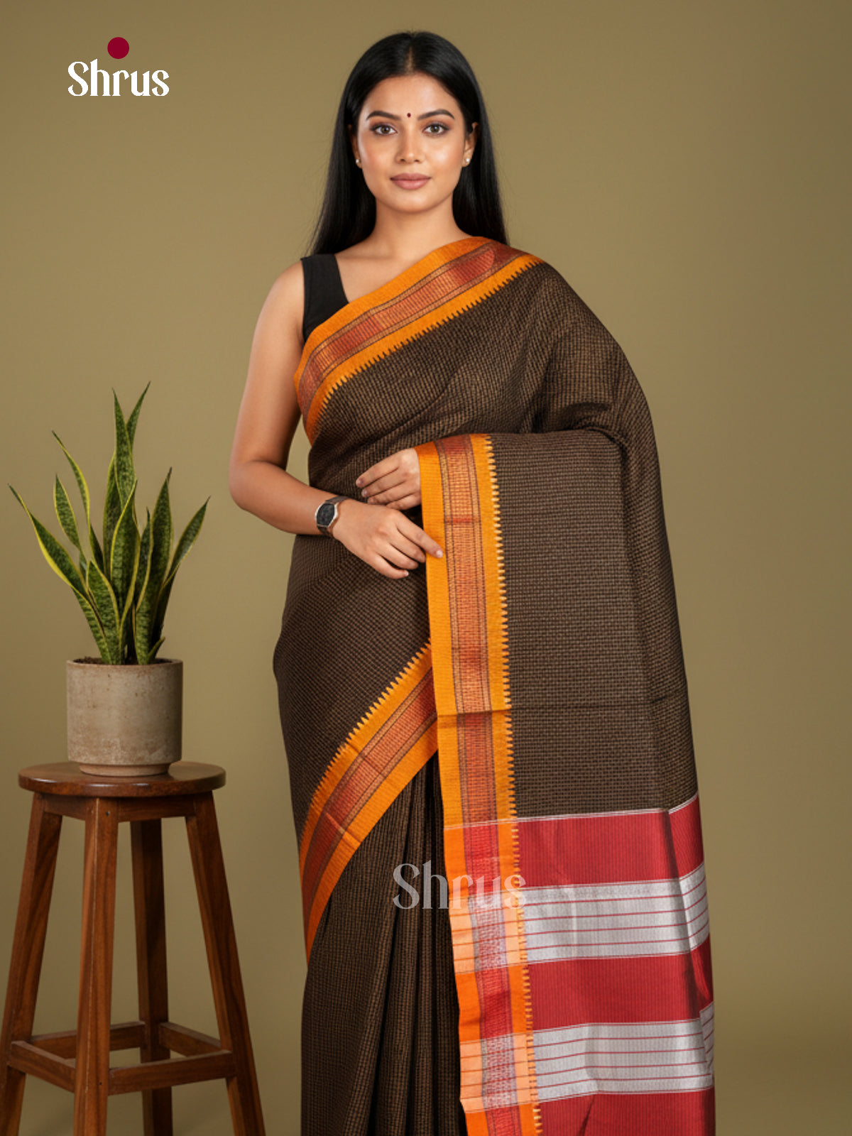 Narayanpet Cotton Saree - EBS28077 - Shop on Shrus.com