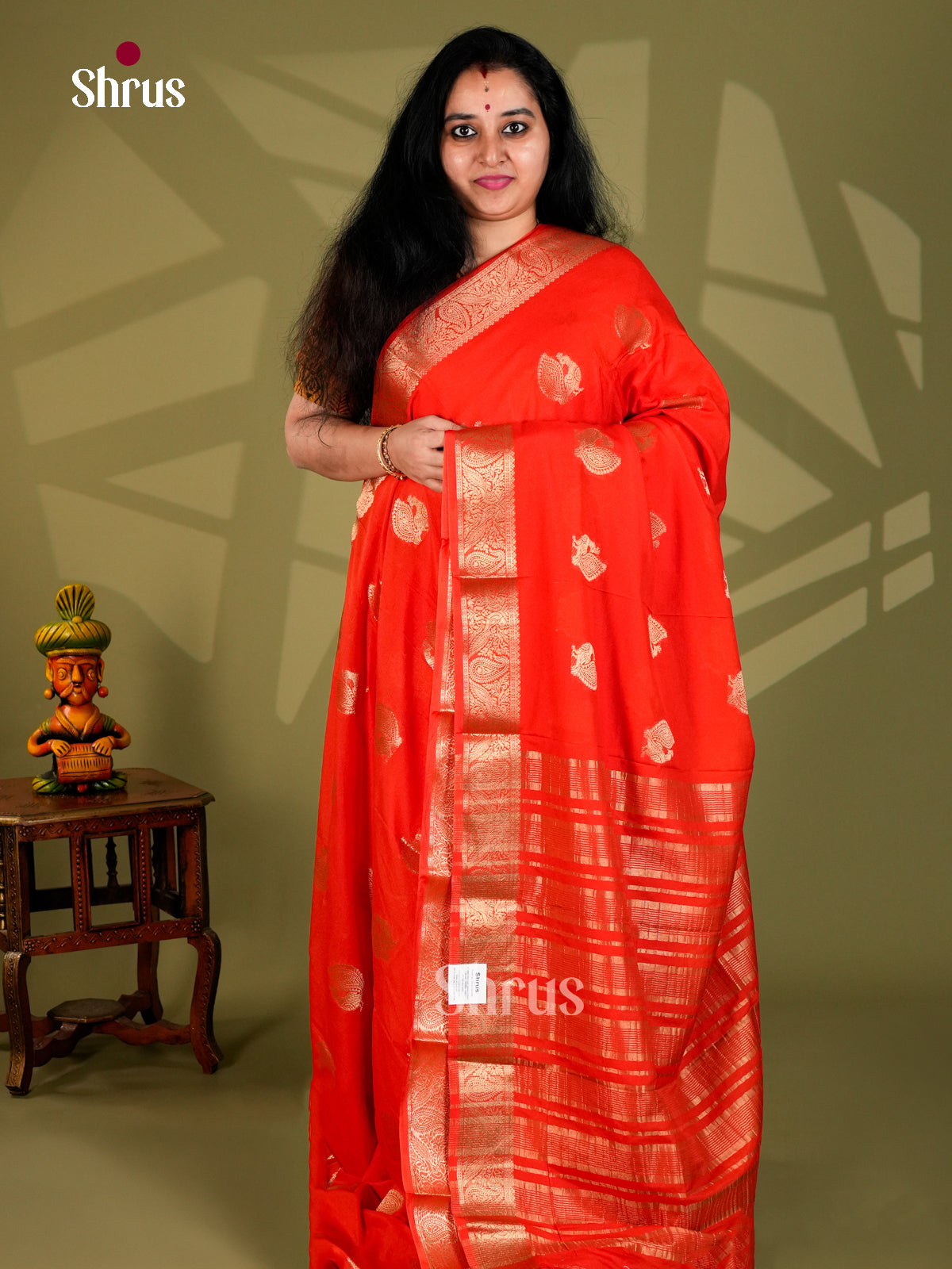 Semi Mysoresilk Saree - EBS28090 - Shop on Shrus.com