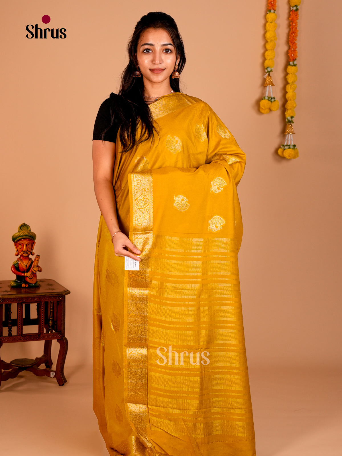 Semi Mysoresilk Saree - EBS28092 - Shop on Shrus.com