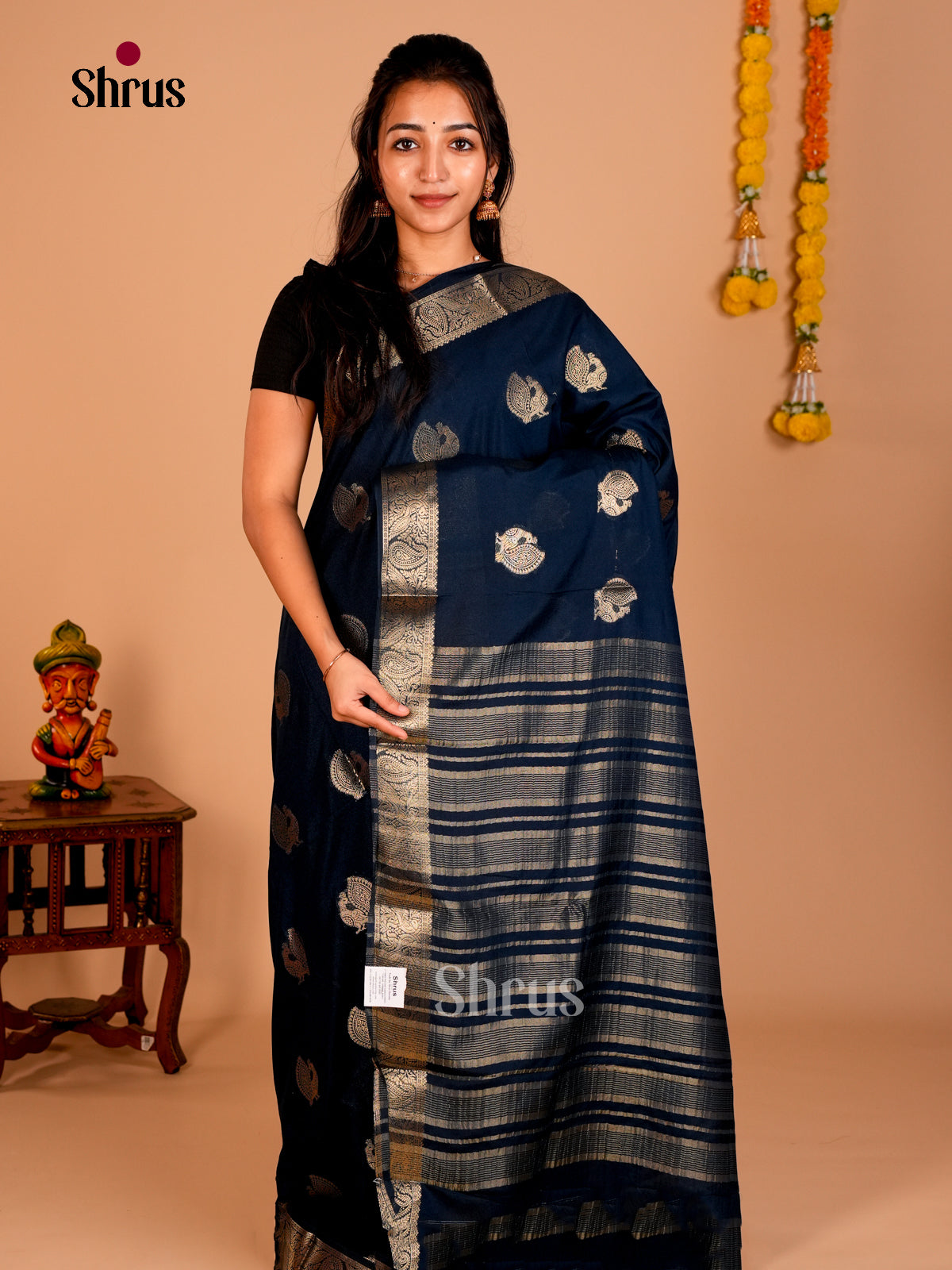Semi Mysoresilk Saree - EBS28096 - Shop on Shrus.com
