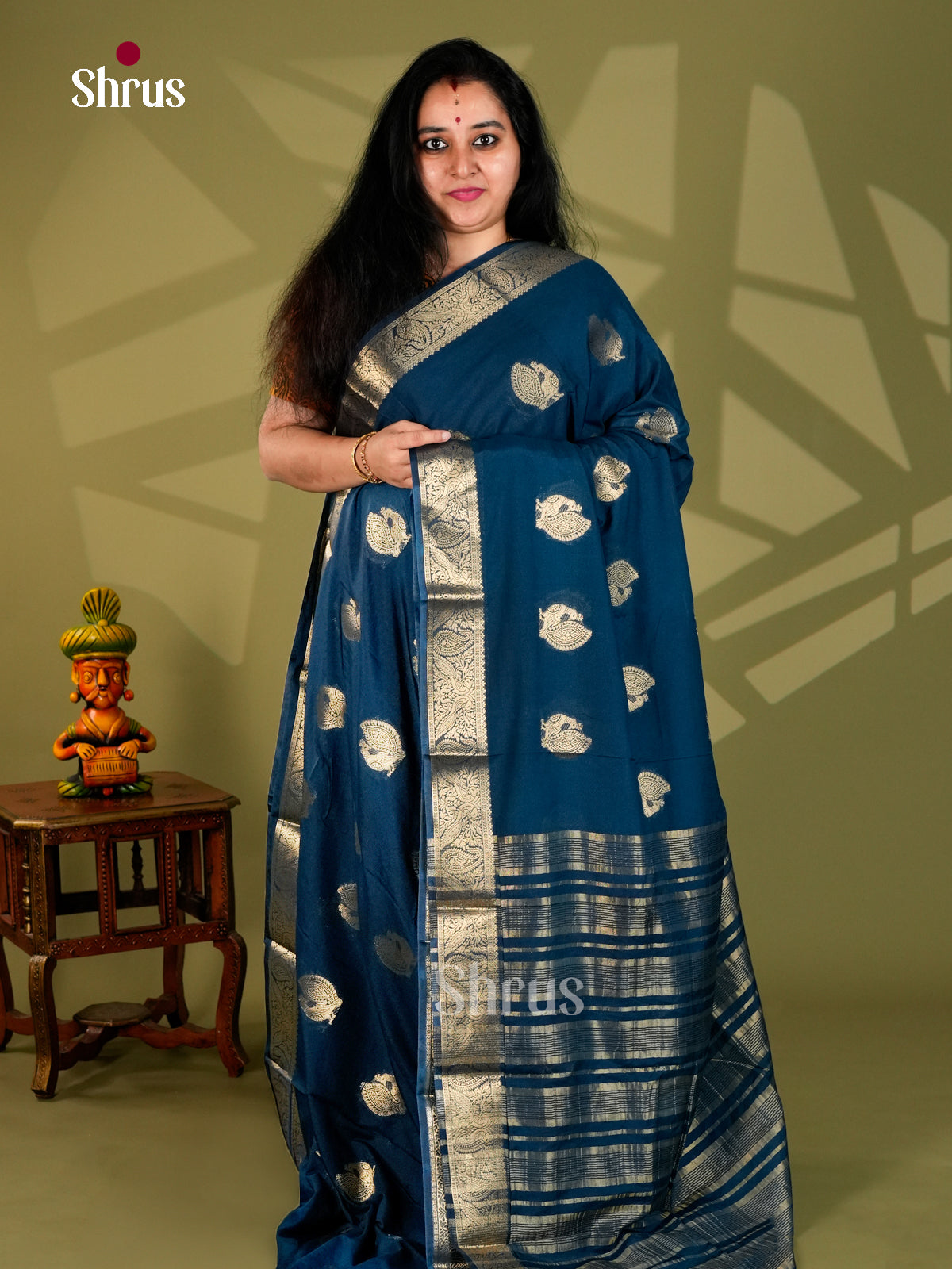 Semi Mysoresilk Saree - EBS28099 - Shop on Shrus.com