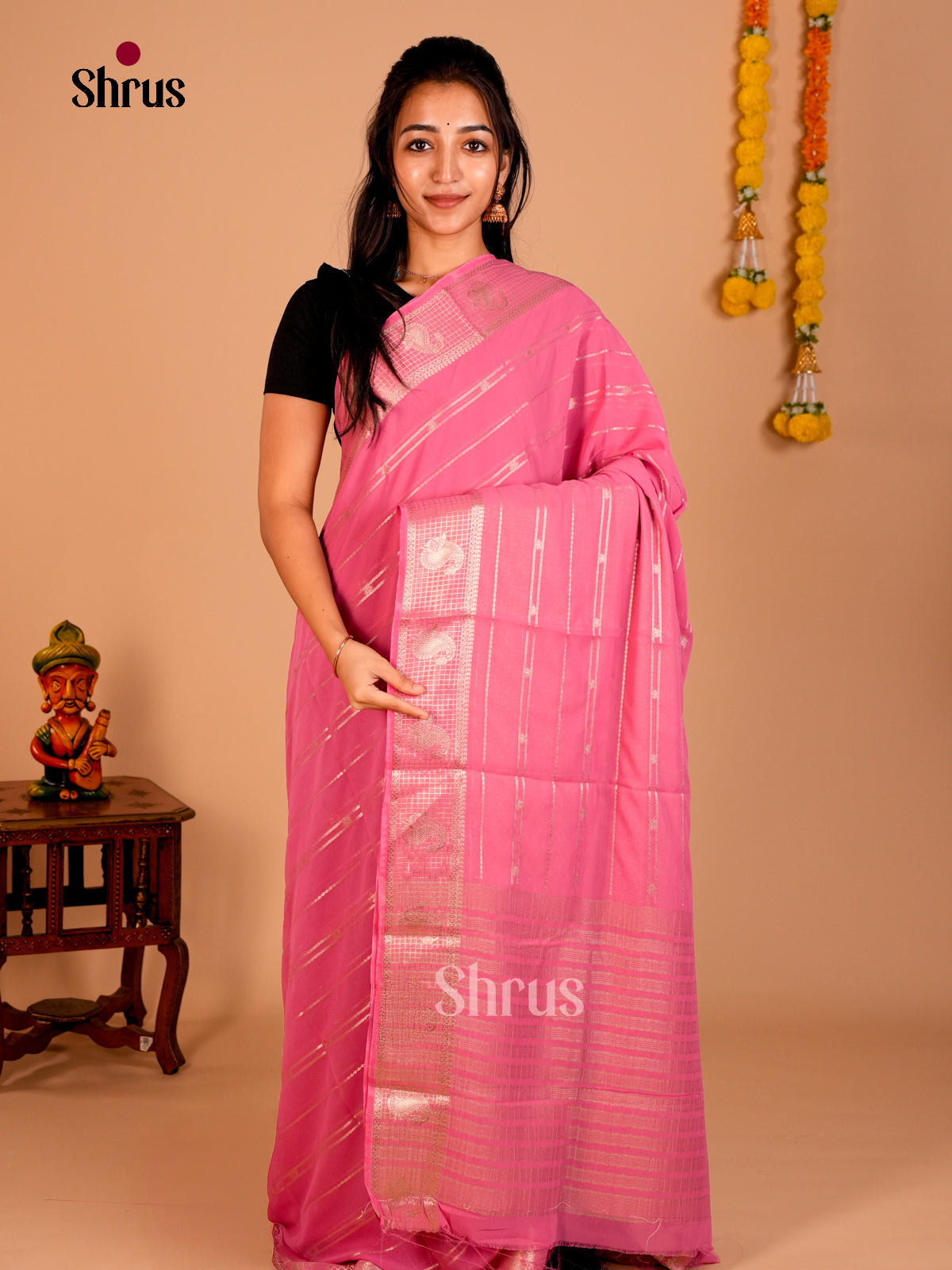 Semi Mysoresilk Saree - EBS28129 - Shop on Shrus.com