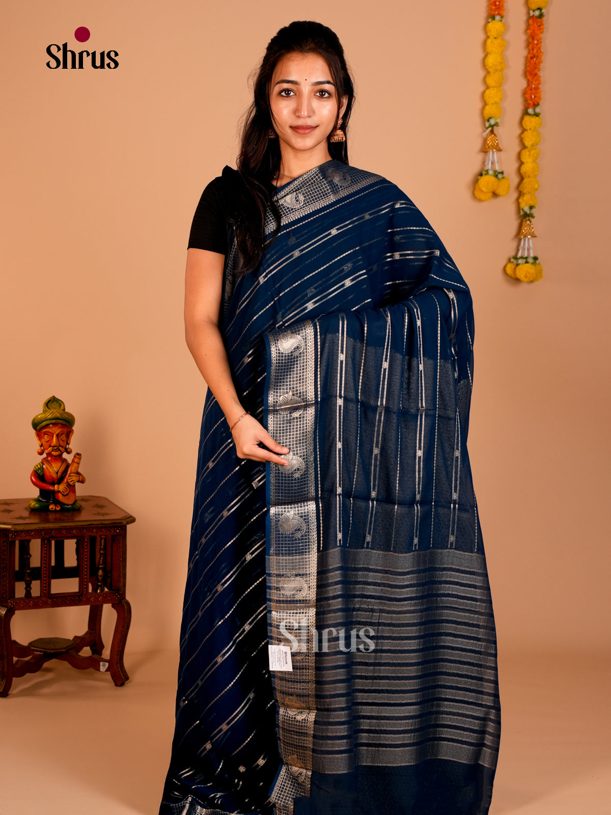 Semi Mysoresilk Saree - EBS28133 - Shop on Shrus.com