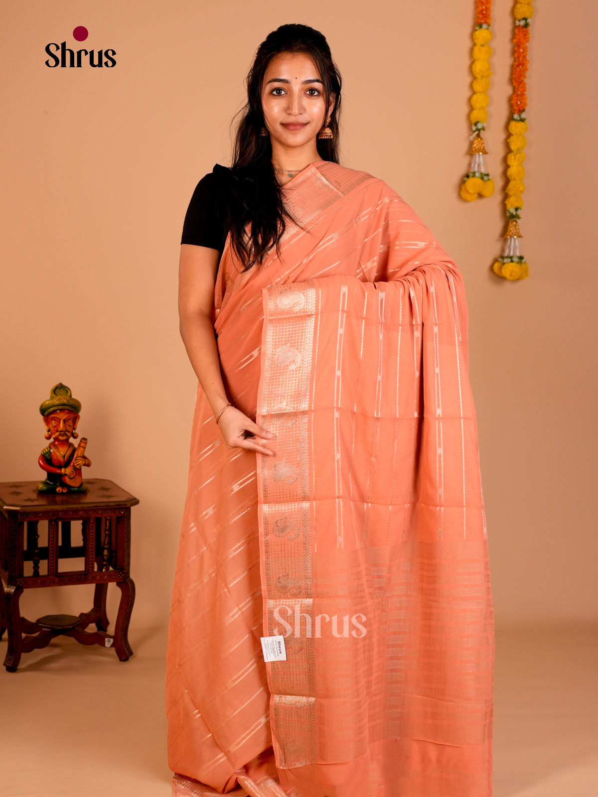 Semi Mysoresilk Saree - EBS28141 - Shop on Shrus.com