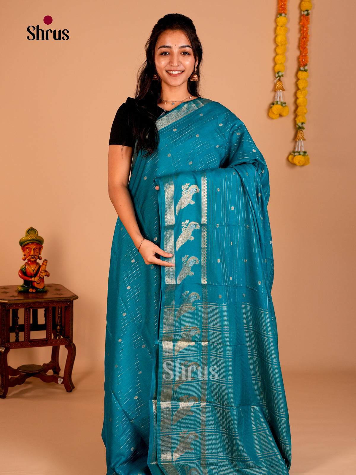 Semi Mysoresilk Saree - EBS28175 - Shop on Shrus.com