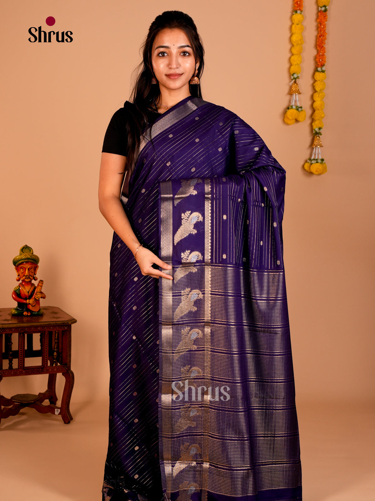 Semi Mysoresilk Saree - EBS28178 - Shop on Shrus.com