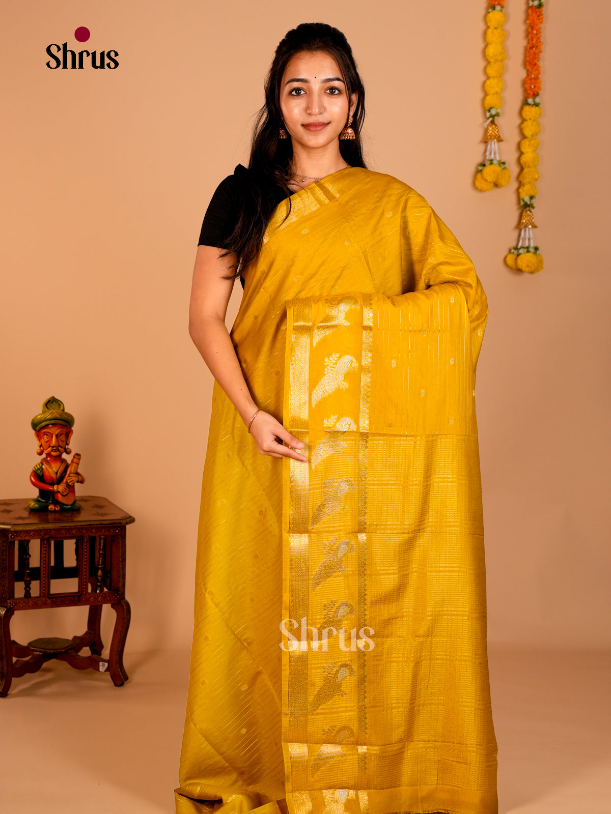 Semi Mysoresilk Saree - EBS28179 - Shop on Shrus.com