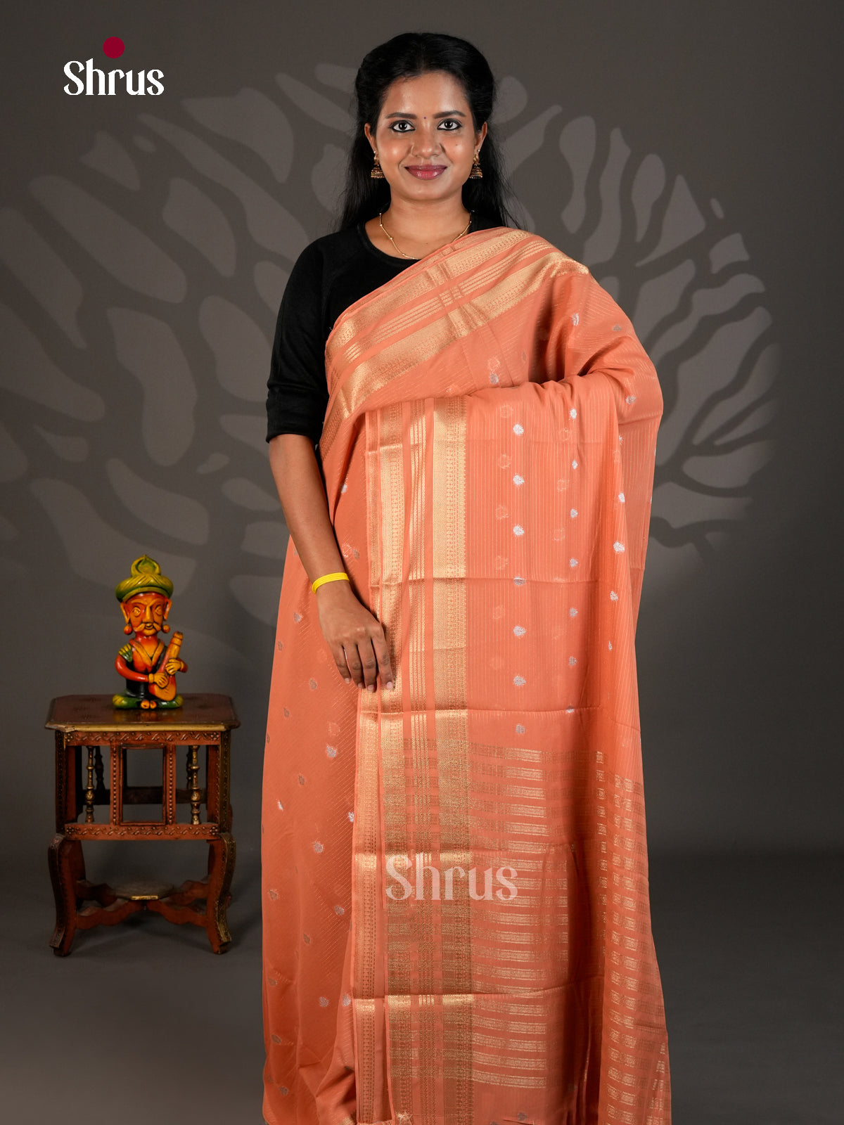 Semi Chiniya Saree - EBS28190 - Shop on Shrus.com