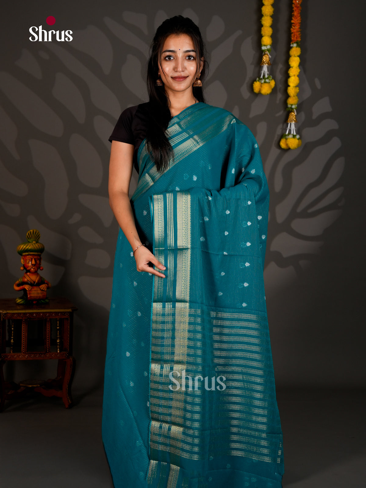 Semi Chiniya Saree - EBS28194 - Shop on Shrus.com