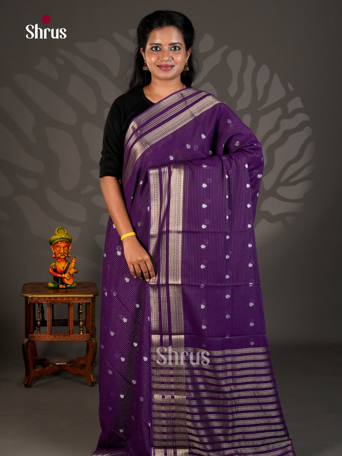 Semi Chiniya Saree - EBS28198 - Shop on Shrus.com