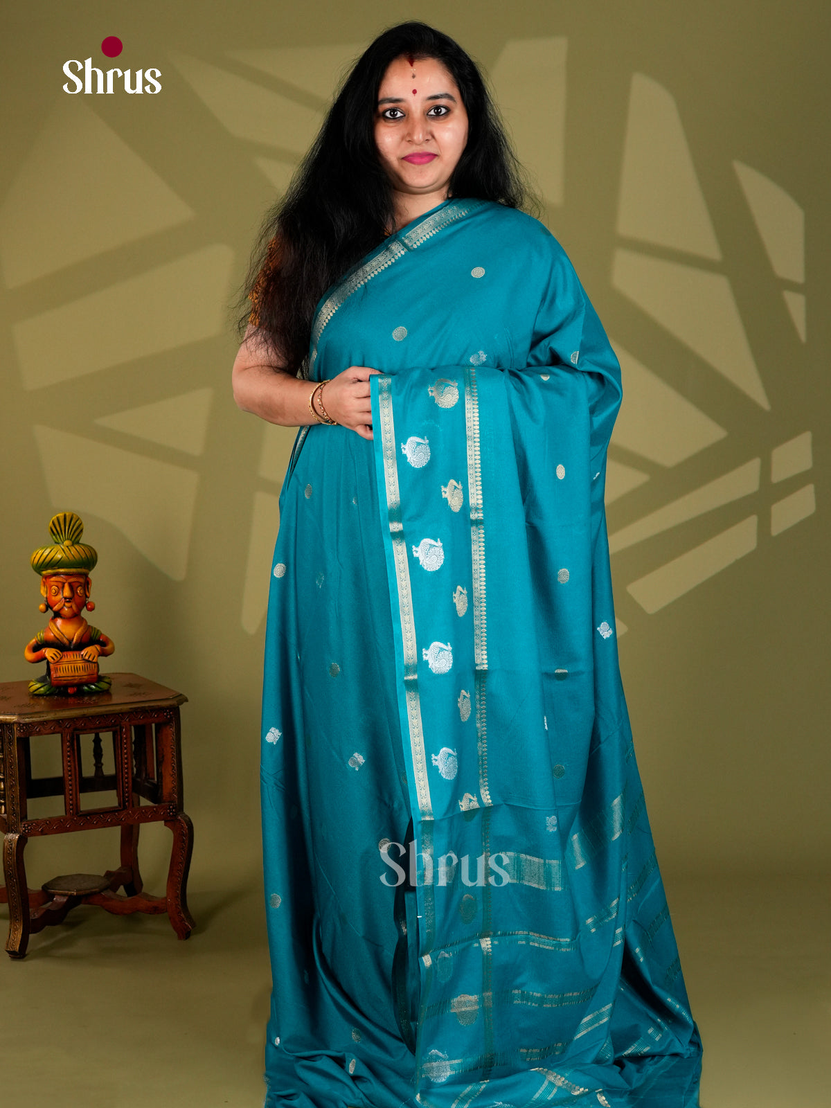 Semi Mysoresilk Saree - EBS28206 - Shop on Shrus.com