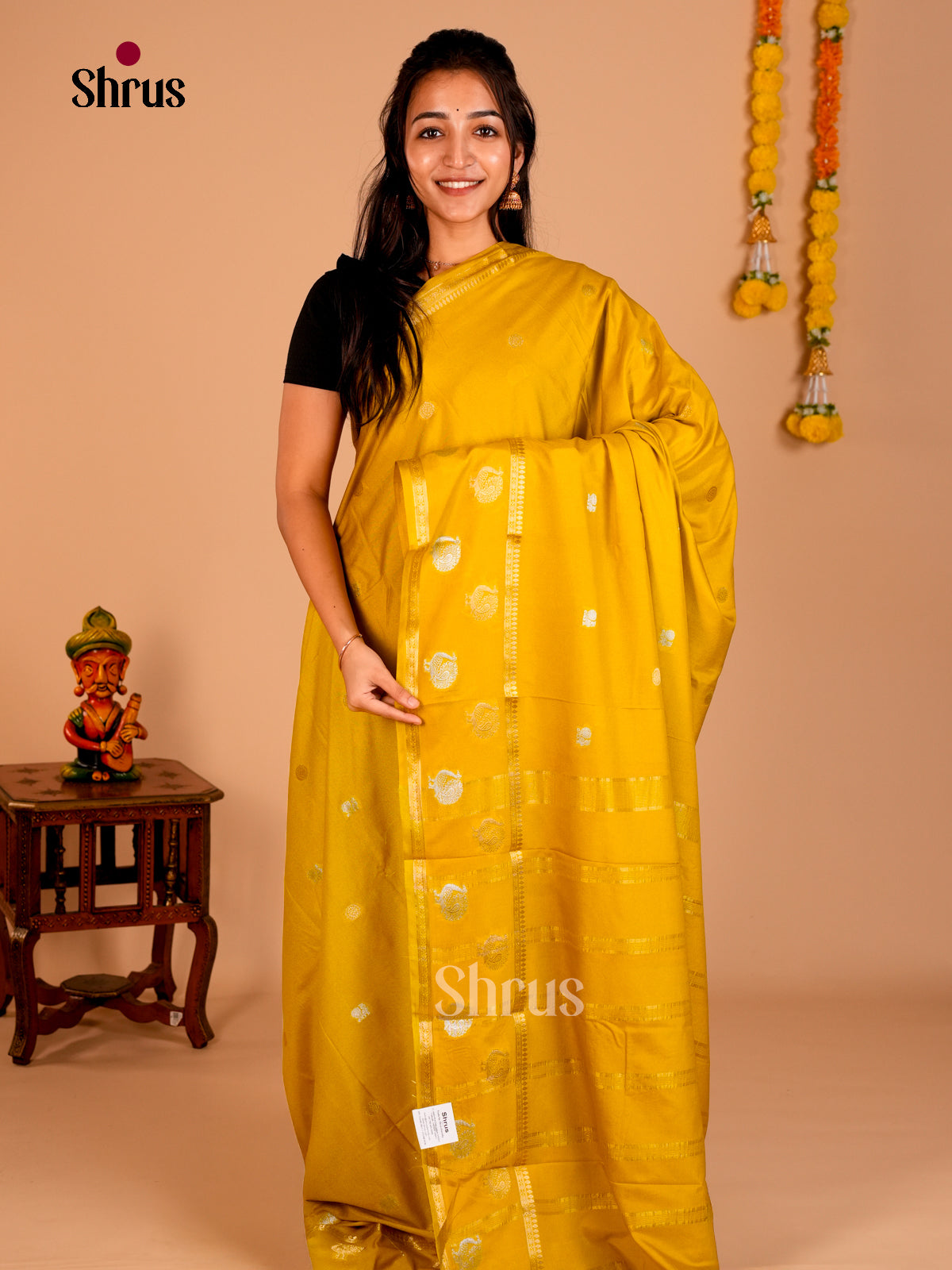 Semi Mysoresilk Saree - EBS28209 - Shop on Shrus.com