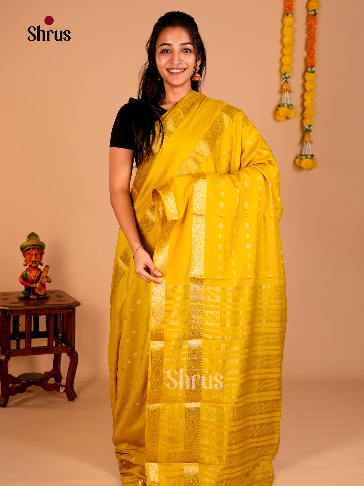Semi Mysoresilk Saree - EBS28225 - Shop on Shrus.com