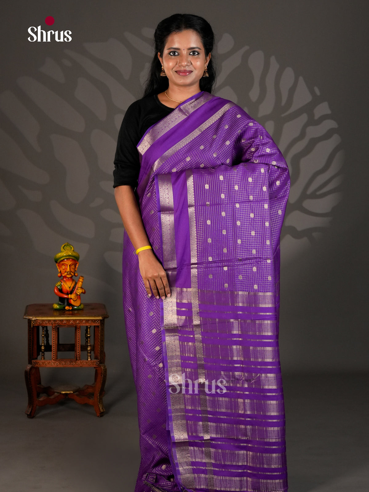 Semi Chiniya Saree - EBS28239 - Shop on Shrus.com