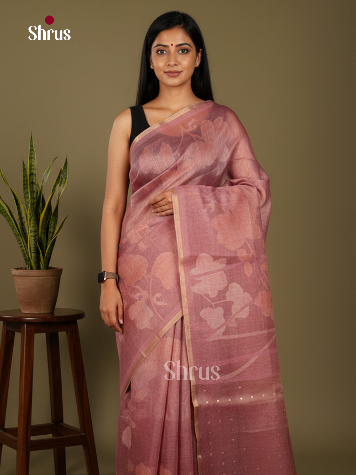 Semi Chanderi Saree - EBS28305 - Shop on Shrus.com