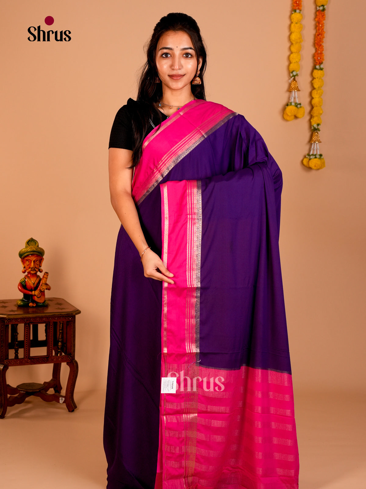 Semi Mysoresilk Saree - ECS02004 - Shop on Shrus.com