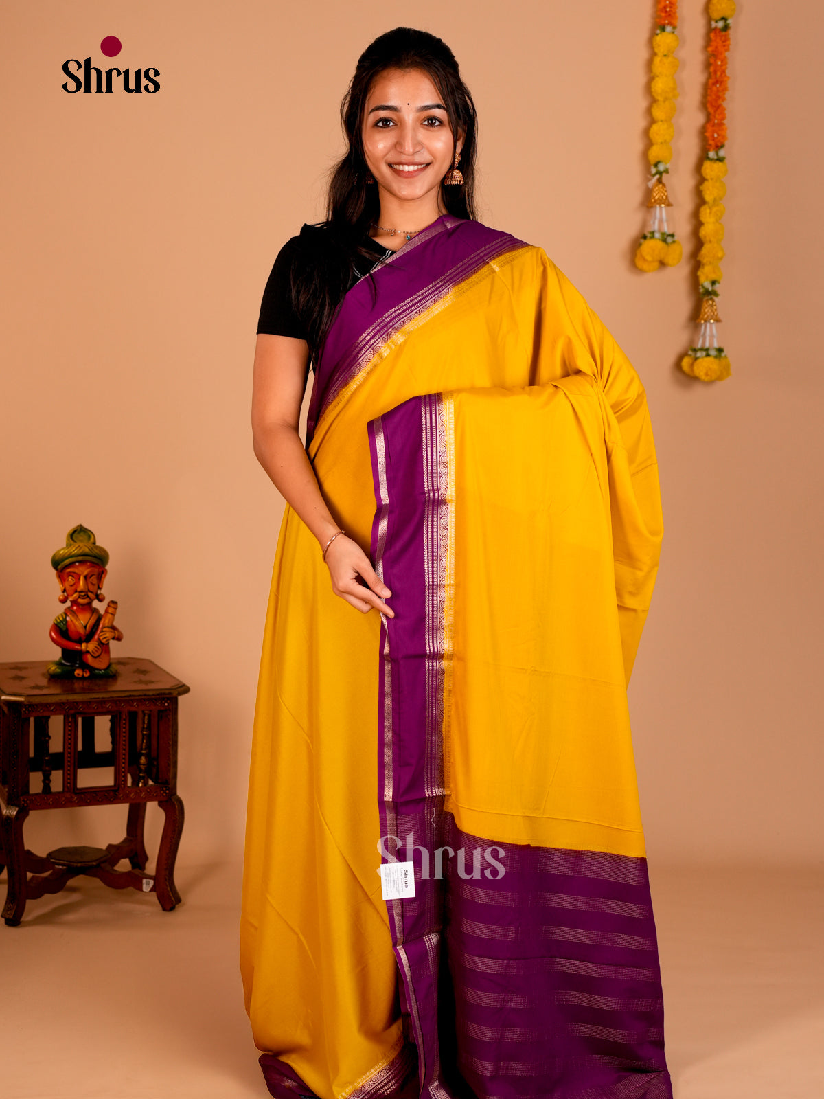Semi Mysoresilk Saree - ECS02005 - Shop on Shrus.com