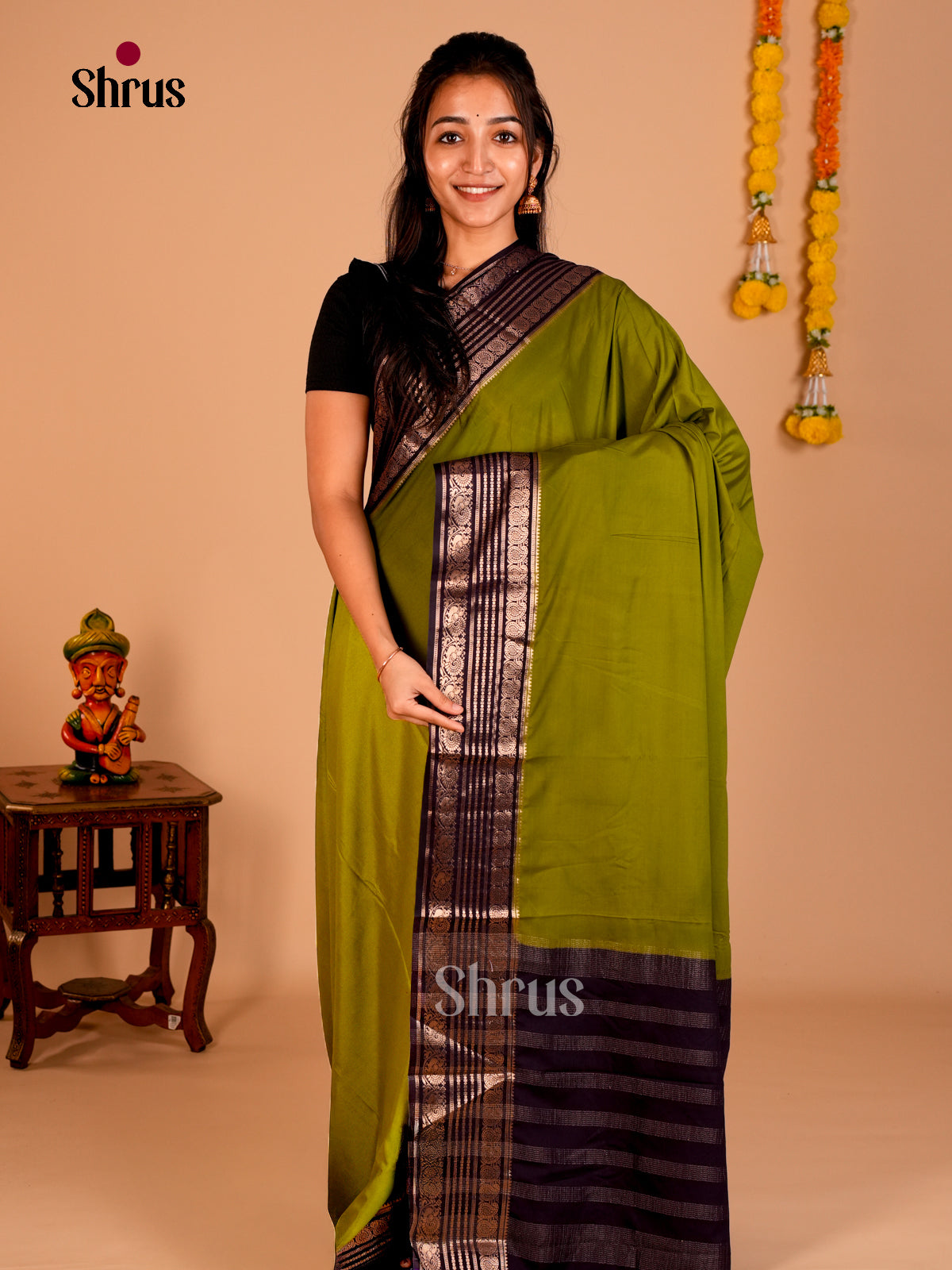 Semi Mysoresilk Saree - ECS02015 - Shop on Shrus.com