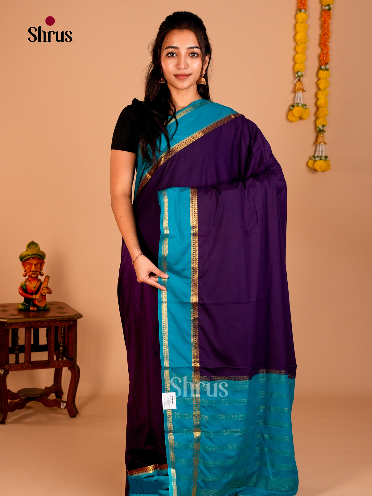 Semi Mysoresilk Saree - ECS02020 - Shop on Shrus.com