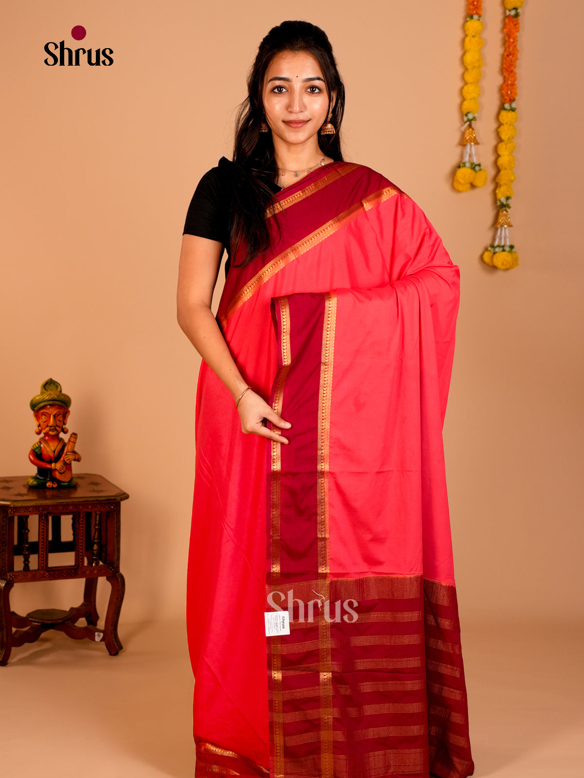 Semi Mysoresilk Saree - ECS02021 - Shop on Shrus.com