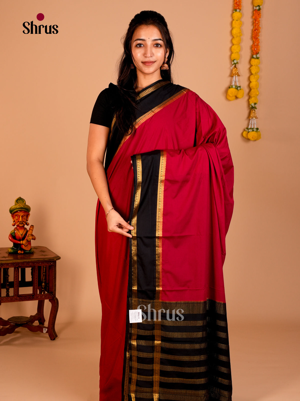 Semi Mysoresilk Saree - ECS02029 - Shop on Shrus.com