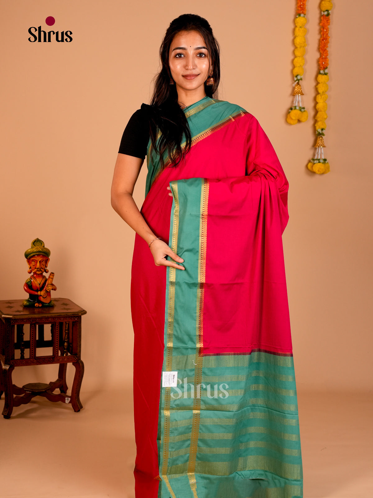 Semi Mysoresilk Saree - ECS02031 - Shop on Shrus.com