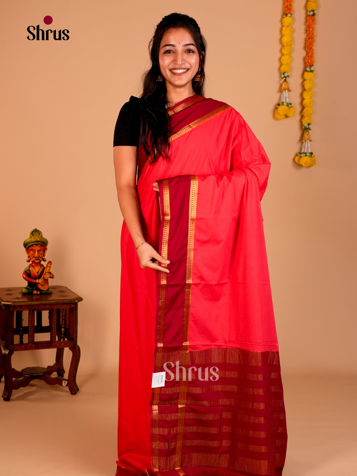 Semi Mysoresilk Saree - ECS02033 - Shop on Shrus.com