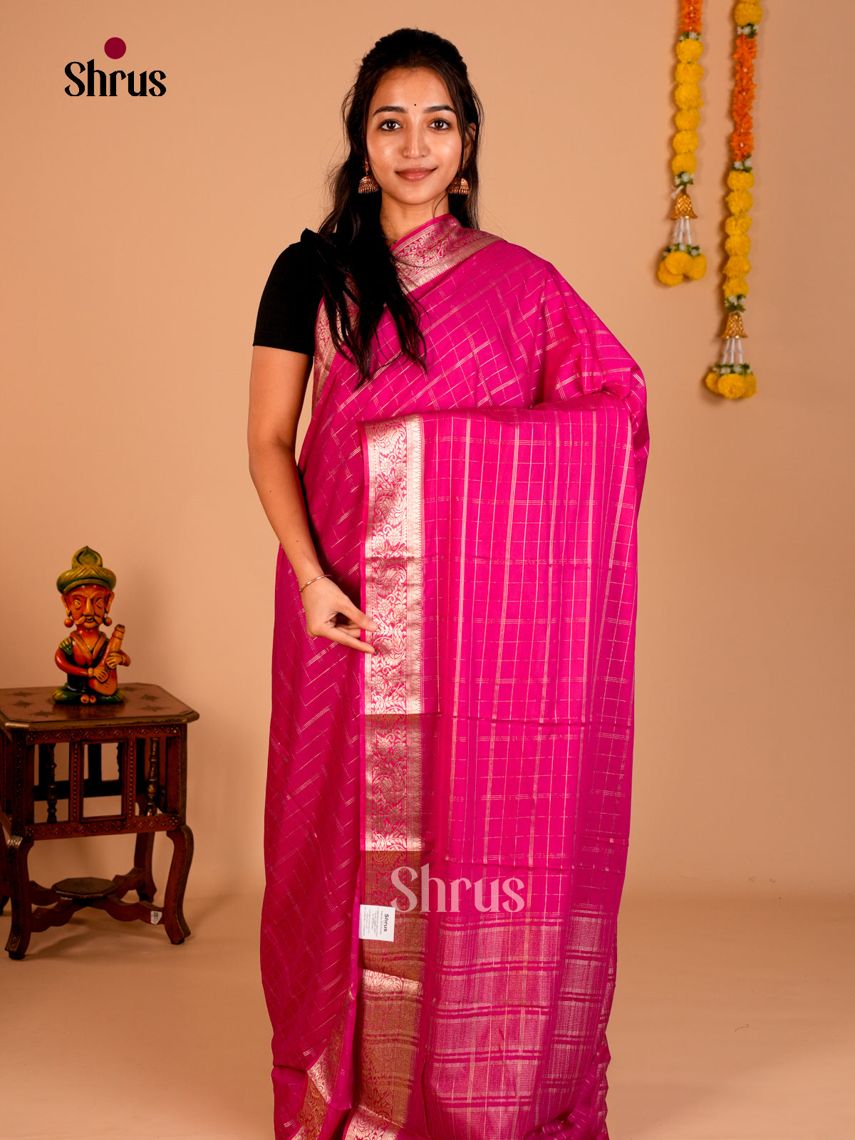 Semi Mysoresilk Saree - ECS02034 - Shop on Shrus.com