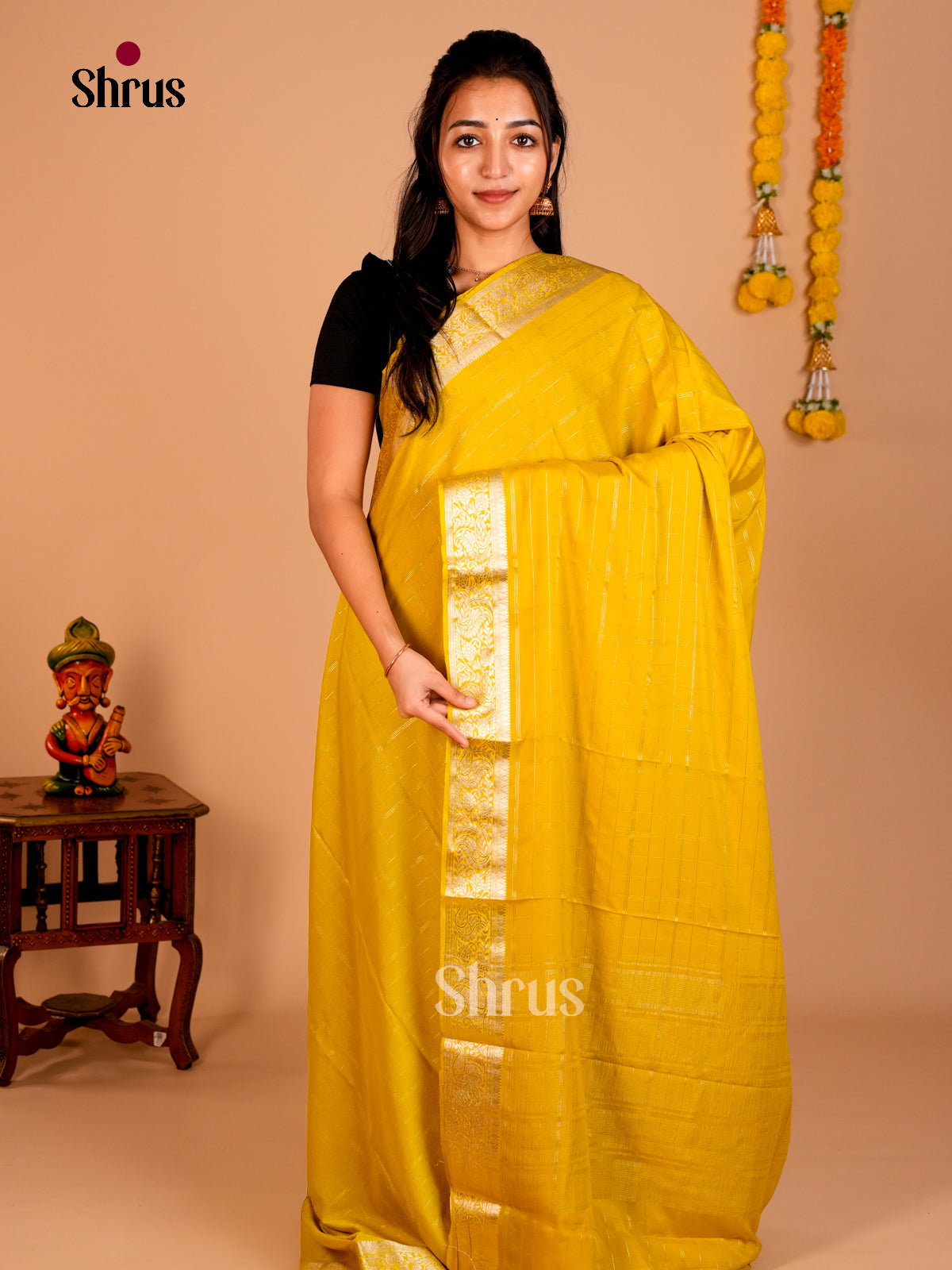 Semi Mysoresilk Saree - ECS02035 - Shop on Shrus.com
