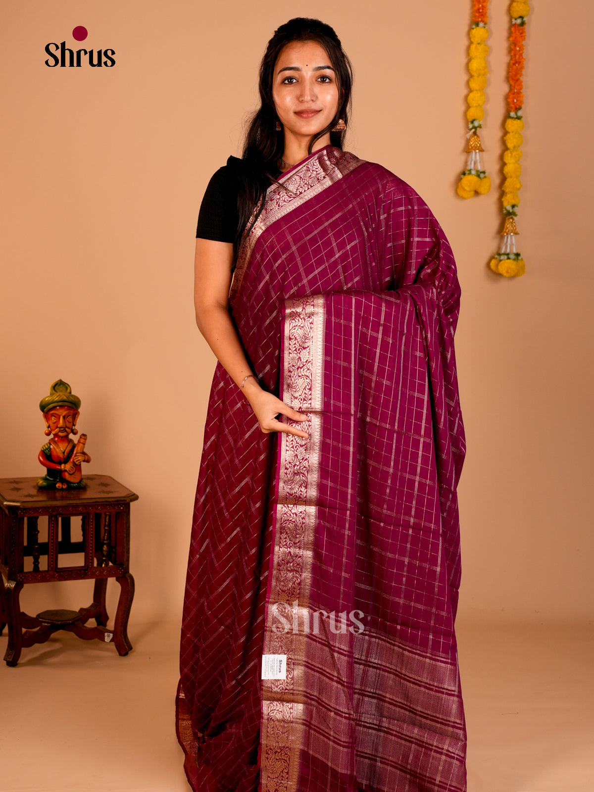 Semi Mysoresilk Saree - ECS02038 - Shop on Shrus.com