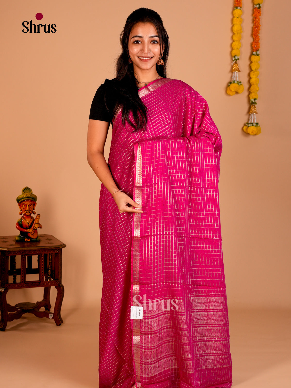 Semi Mysoresilk Saree - ECS02044 - Shop on Shrus.com