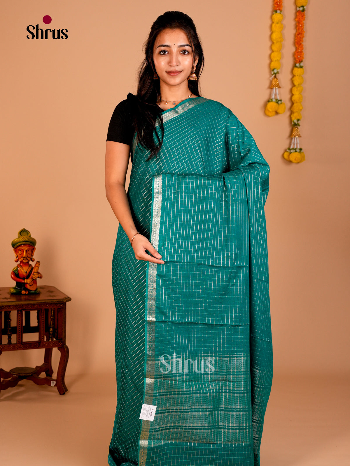Semi Mysoresilk Saree - ECS02046 - Shop on Shrus.com