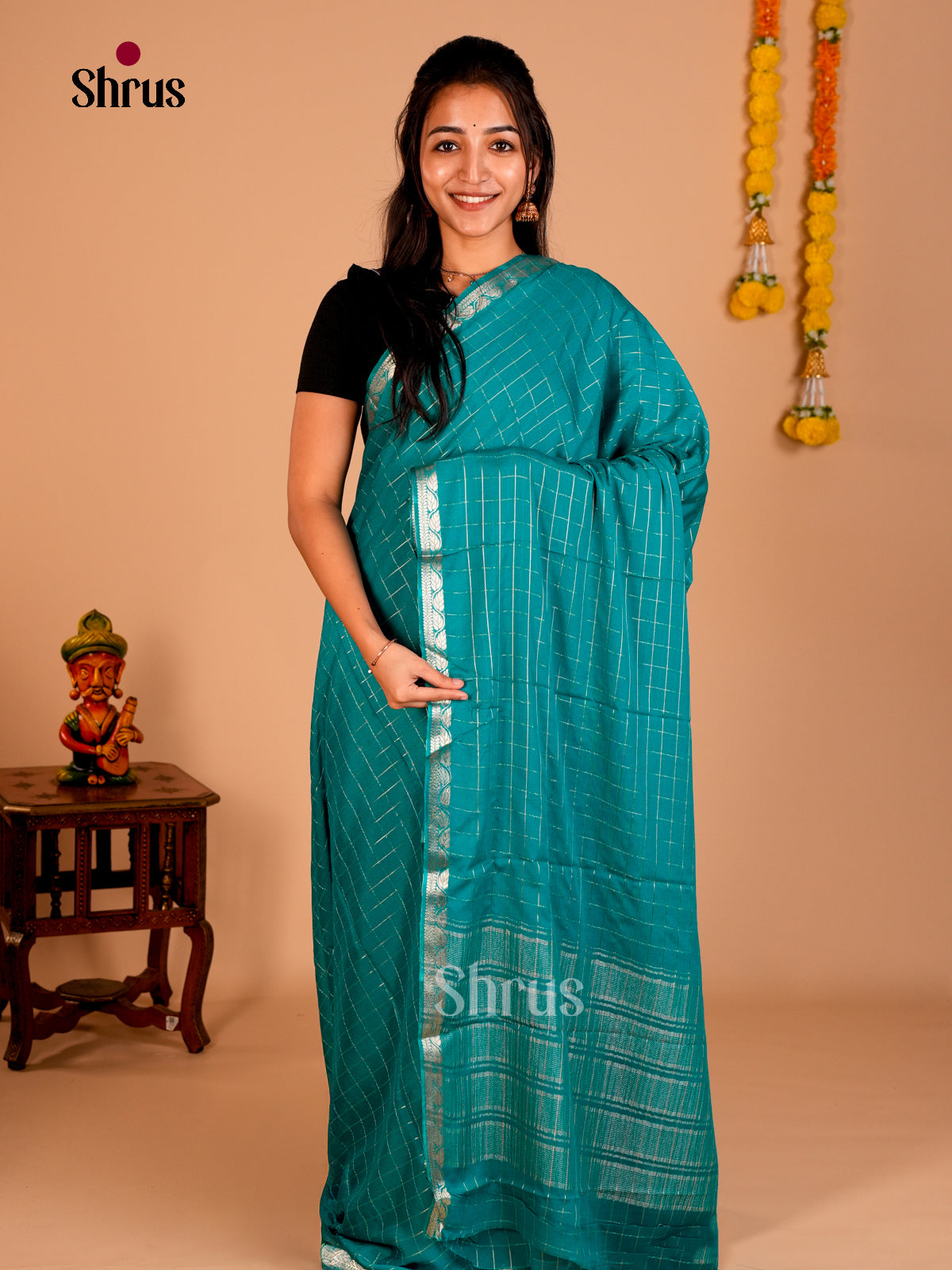 Semi Mysoresilk Saree - ECS02047 - Shop on Shrus.com