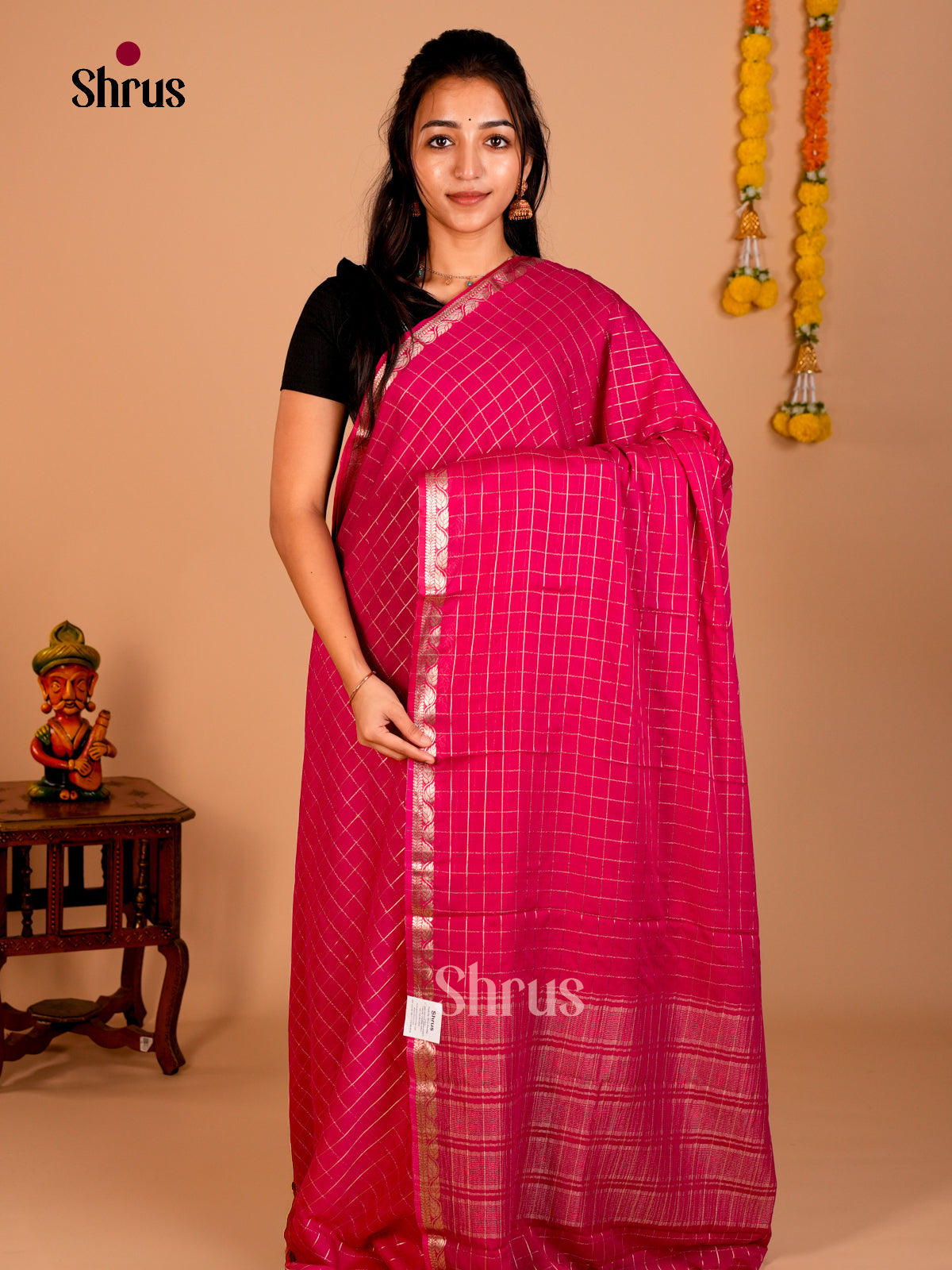 Semi Mysoresilk Saree - ECS02048 - Shop on Shrus.com
